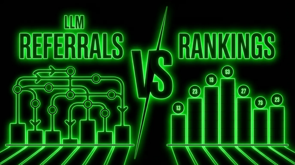 LLM referrals vs rankings